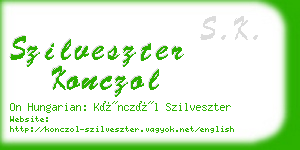 szilveszter konczol business card